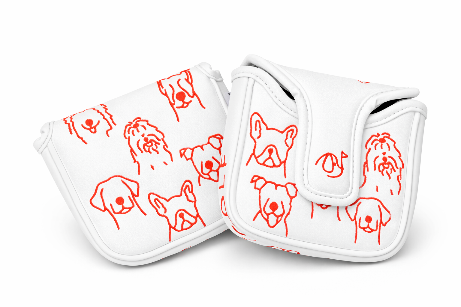 The Dogleg Mallet Putter Cover - Coral